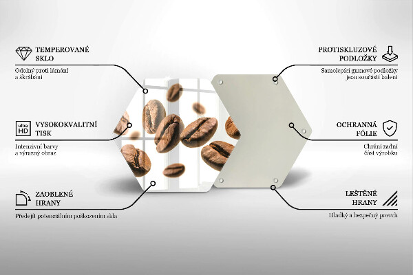 Protège plaque de cuisson Grains de café