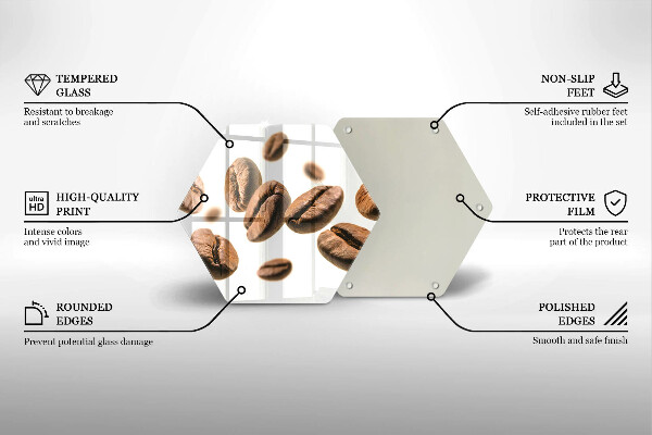 Protège plaque de cuisson Grains de café