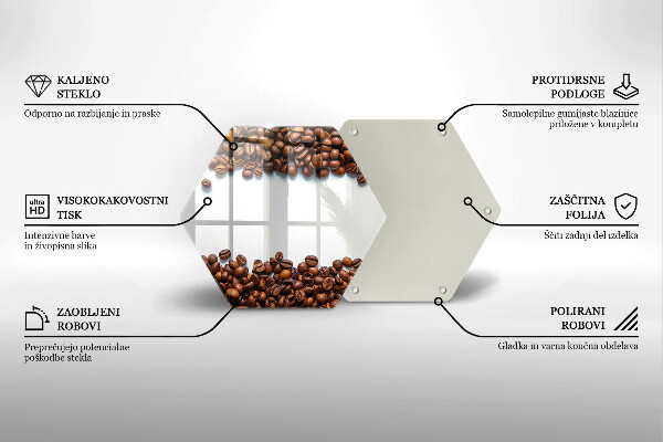 Protège plaque de cuisson Grains de café