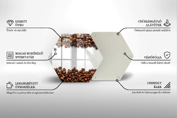 Protège plaque de cuisson Grains de café
