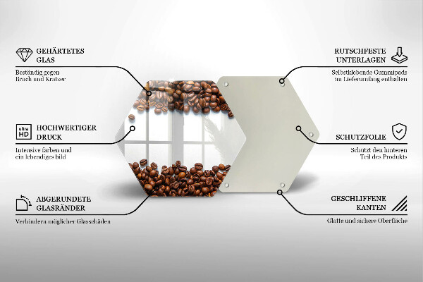 Protège plaque de cuisson Grains de café
