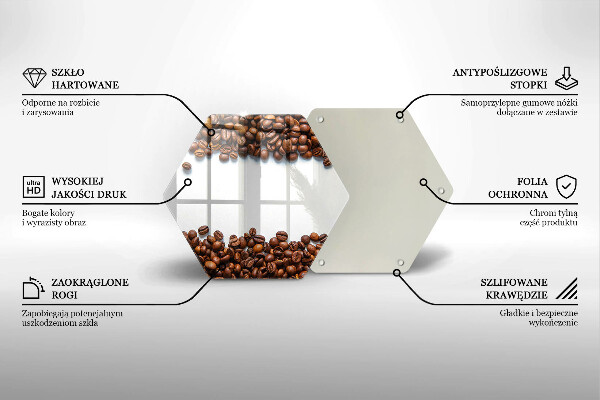 Protège plaque de cuisson Grains de café