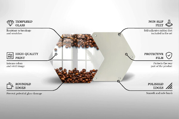 Protège plaque de cuisson Grains de café