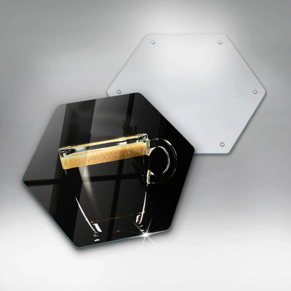 Protège plaque de cuisson Un verre de café noir