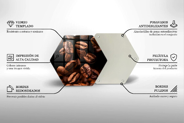 Protège plaque de cuisson Grains de café bruns