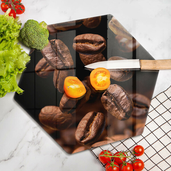 Protège plaque de cuisson Grains de café bruns