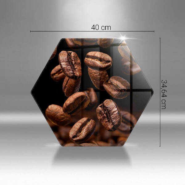 Protège plaque de cuisson Grains de café bruns