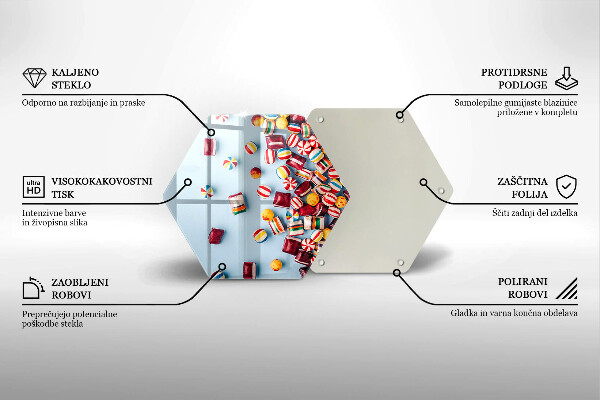 Protège plaque de cuisson Bonbons colorés