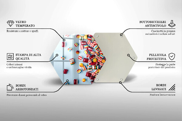 Protège plaque de cuisson Bonbons colorés