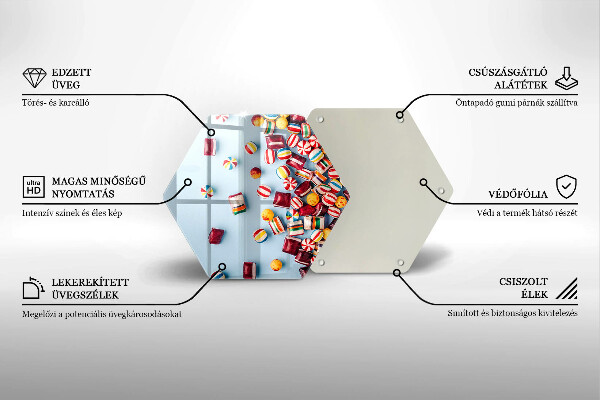 Protège plaque de cuisson Bonbons colorés