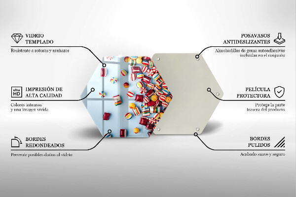 Protège plaque de cuisson Bonbons colorés