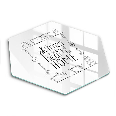 Protège plaque de cuisson Inscription phrase