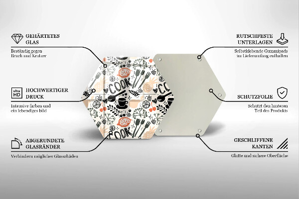 Protège plaque de cuisson Motif de cuisine de dessin animé