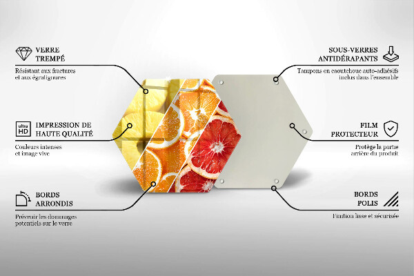 Protège plaque de cuisson Fruits colorés