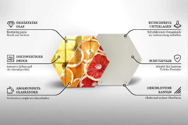 Protège plaque de cuisson Fruits colorés