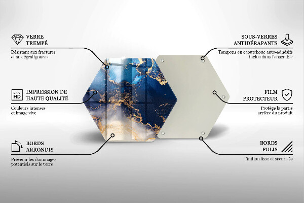 Protège plaque de cuisson Abstraction de marbre