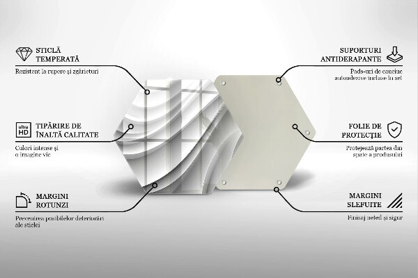 Protège plaque de cuisson Lignes géométriques