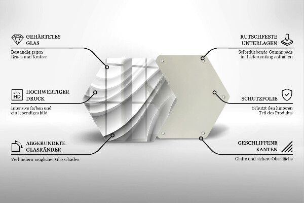 Protège plaque de cuisson Lignes géométriques