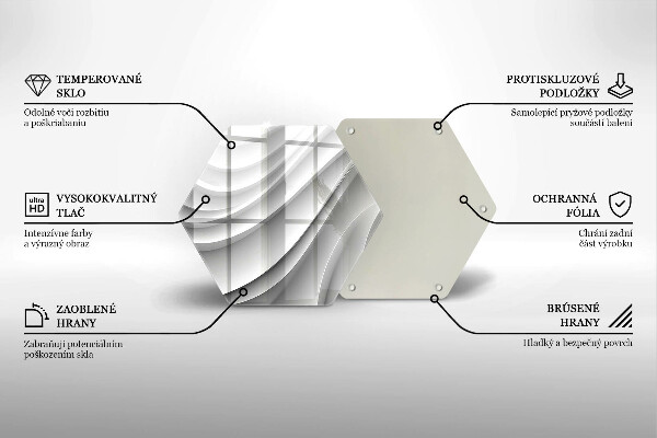 Protège plaque de cuisson Lignes géométriques