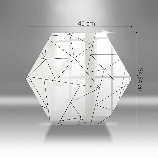 Protège plaque de cuisson Triangles blancs