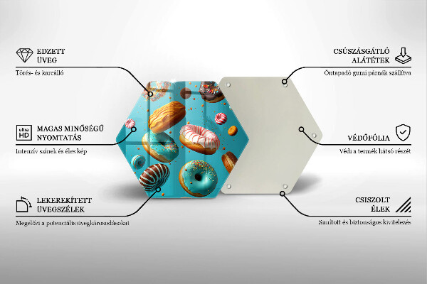 Protège plaque de cuisson Beignets colorés