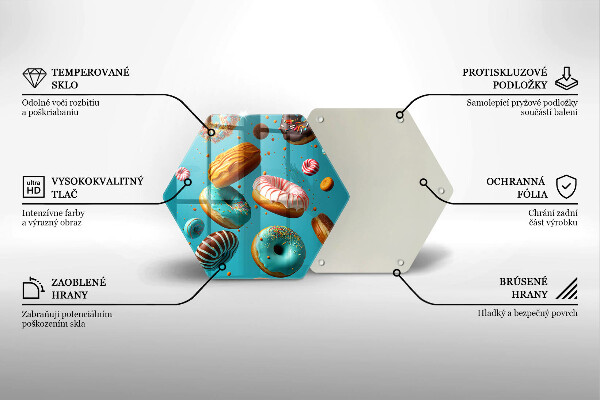 Protège plaque de cuisson Beignets colorés