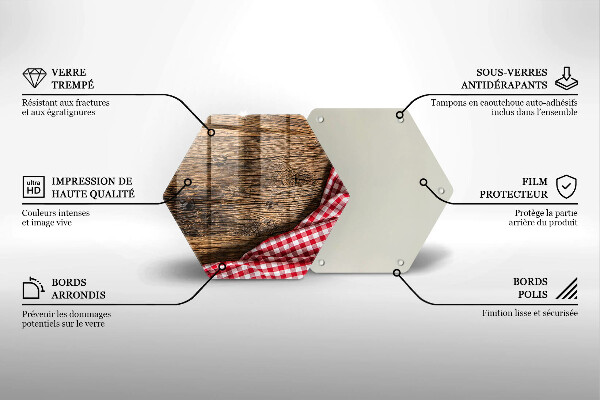 Protège plaque de cuisson Table en bois