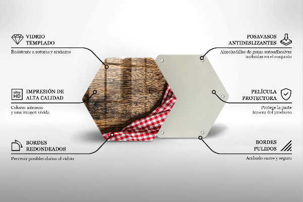 Protège plaque de cuisson Table en bois