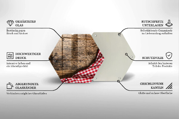 Protège plaque de cuisson Table en bois