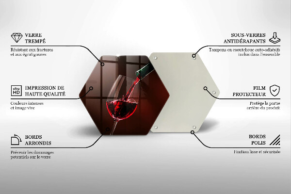 Protège plaque de cuisson Un verre de vin