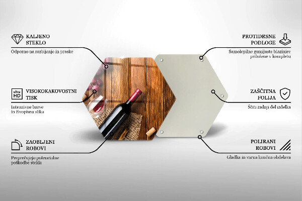 Protège plaque de cuisson Une bouteille de vin rouge