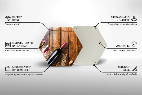 Protège plaque de cuisson Une bouteille de vin rouge