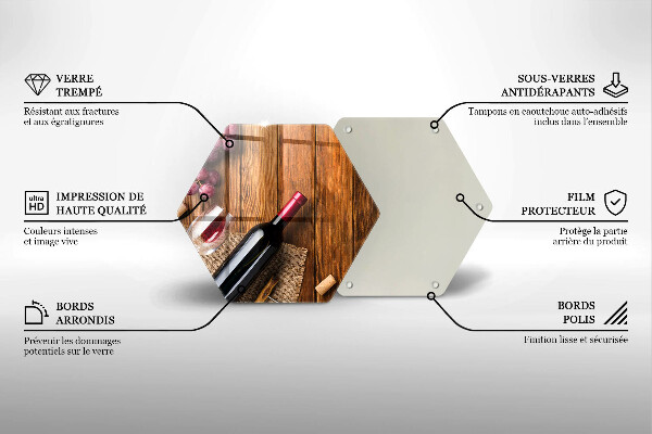 Protège plaque de cuisson Une bouteille de vin rouge