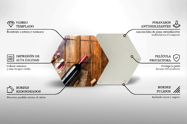 Protège plaque de cuisson Une bouteille de vin rouge