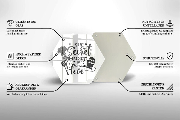 Protège plaque de cuisson Inscription phrase