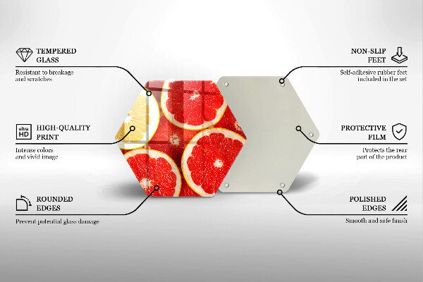 Protège plaque de cuisson Tranches de pamplemousse