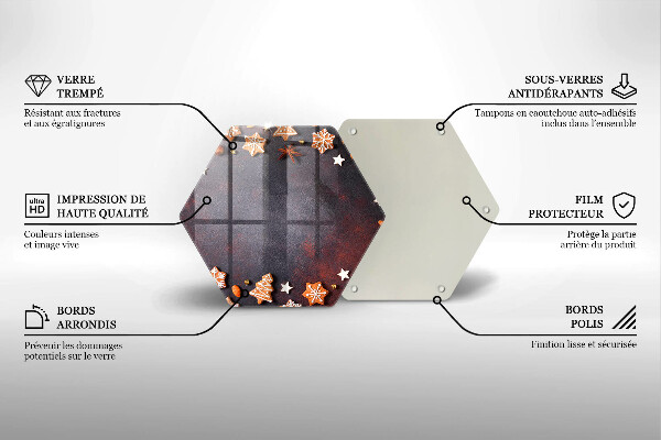 Protège plaque de cuisson Noël en pain d'épice