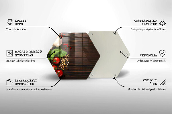 Protège plaque de cuisson Des légumes sur la table