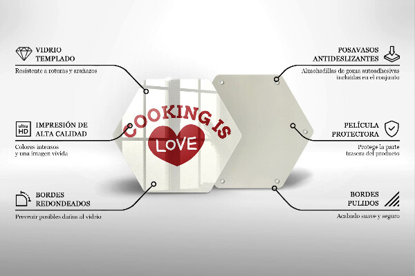Protège plaque de cuisson Cooking is love