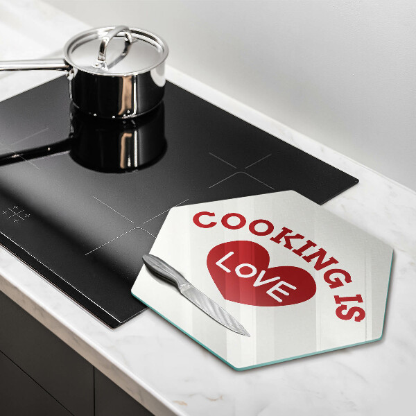Protège plaque de cuisson Cooking is love