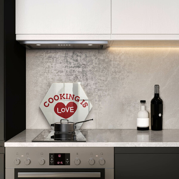 Protège plaque de cuisson Cooking is love