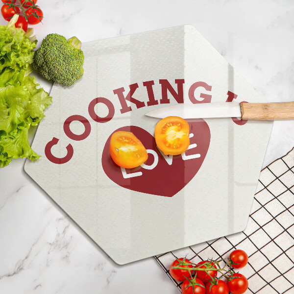 Protège plaque de cuisson Cooking is love