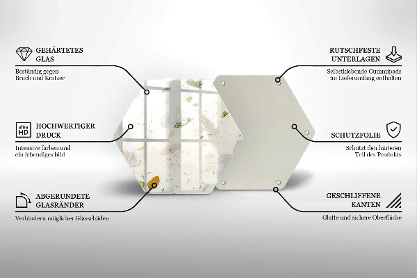 Protège plaque de cuisson Feuilles tombantes