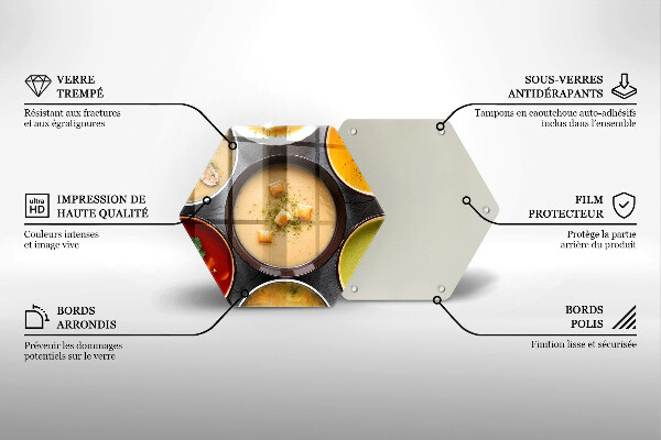Protège plaque de cuisson Des soupes colorées