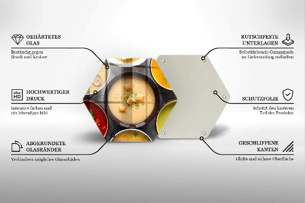 Protège plaque de cuisson Des soupes colorées