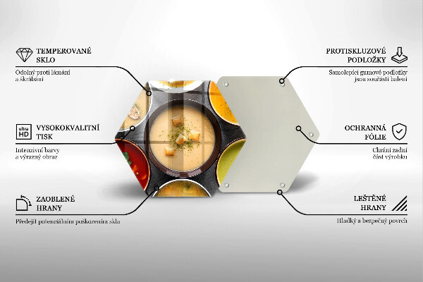 Protège plaque de cuisson Des soupes colorées