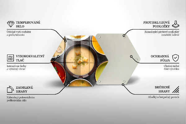 Protège plaque de cuisson Des soupes colorées