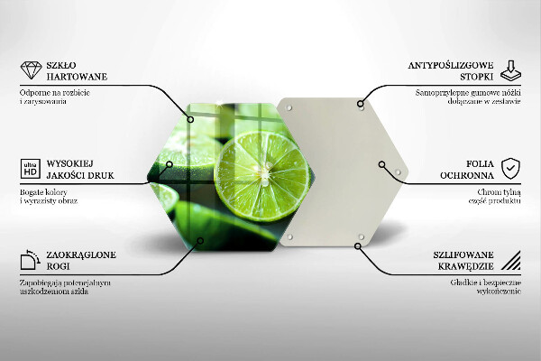 Protection plaque induction Agrumes citron vert