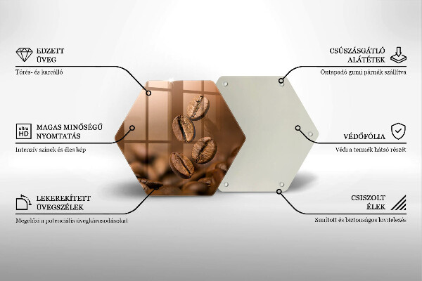 Cache plaque de cuisson Grains de café