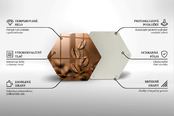 Cache plaque de cuisson Grains de café